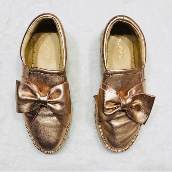 J Slides metallic bow espradille slides - Picture 2 of 6
